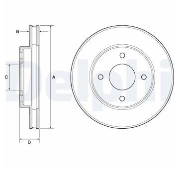 Brzdový kotouč DELPHI BG4742C