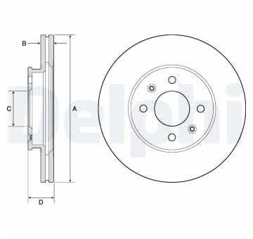 Brzdový kotouč DELPHI BG4744C