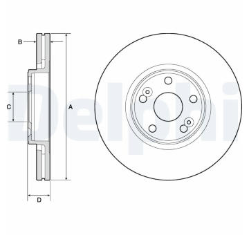 Brzdový kotúč DELPHI BG4746C