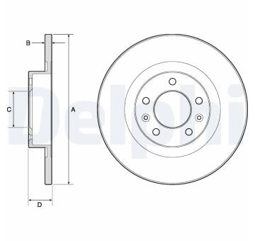 Brzdový kotouč DELPHI BG4748C