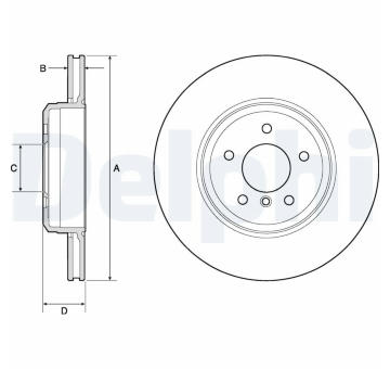 Brzdový kotouč DELPHI BG4753C