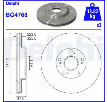 Brzdový kotouč DELPHI BG4768