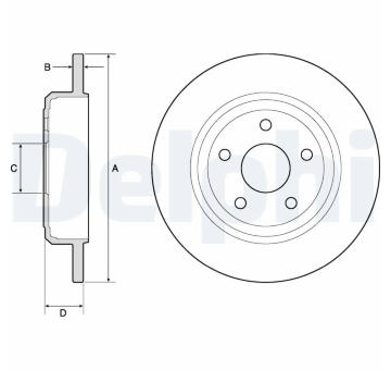 Brzdový kotúč DELPHI BG4772C