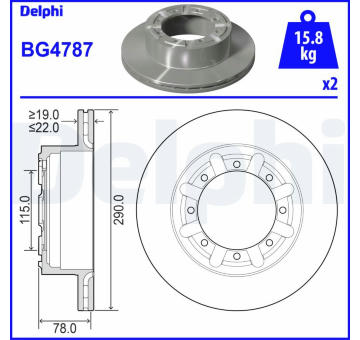 Brzdový kotúč DELPHI BG4787