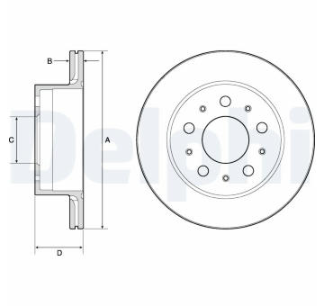 Brzdový kotouč DELPHI BG4796C