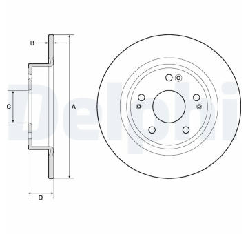 Brzdový kotouč DELPHI BG4801C