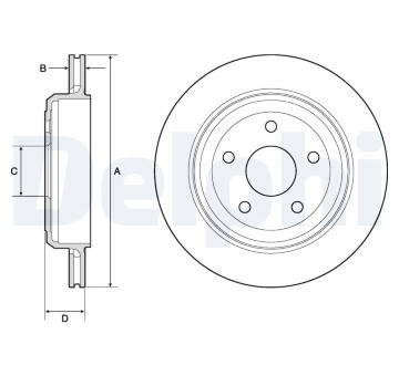Brzdový kotouč DELPHI BG4802C