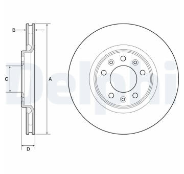 Brzdový kotouč DELPHI BG4806C