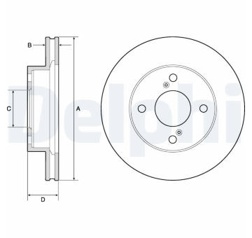 Brzdový kotouč DELPHI BG4810C