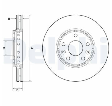 Brzdový kotouč DELPHI BG4815C
