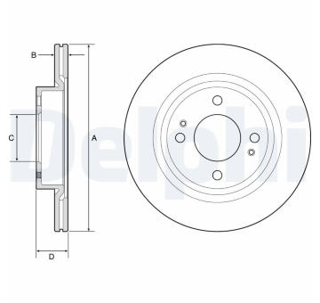 Brzdový kotouč DELPHI BG4830C