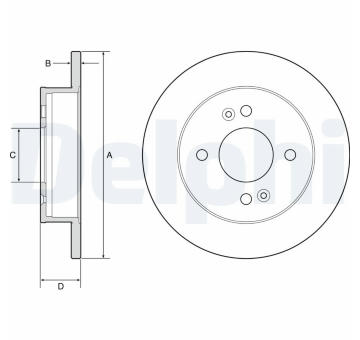 Brzdový kotouč DELPHI BG4917C
