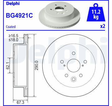 Brzdový kotouč DELPHI BG4921C