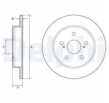 Brzdový kotúč DELPHI BG4928C