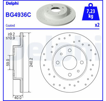 Brzdový kotouč DELPHI BG4936C