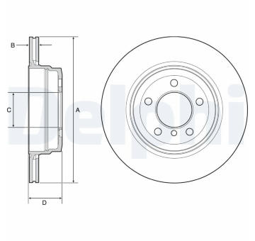Brzdový kotúč DELPHI BG4937C