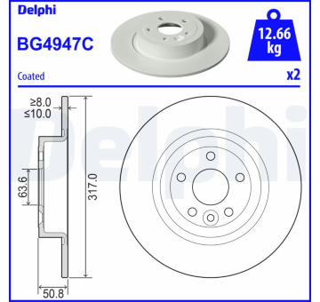 Brzdový kotouč DELPHI BG4947C