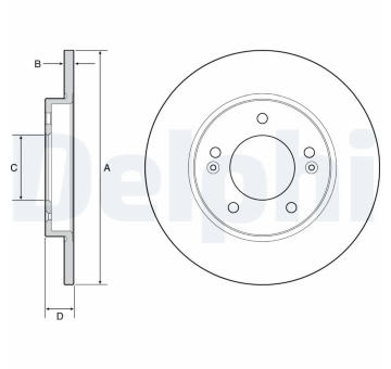 Brzdový kotouč DELPHI BG4949C