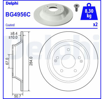 Brzdový kotouč DELPHI BG4956C