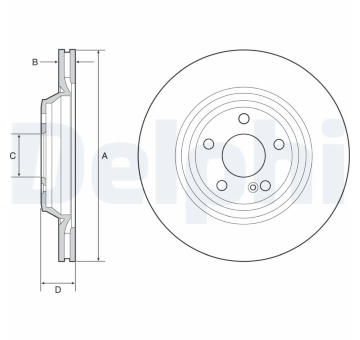 Brzdový kotouč DELPHI BG4957C