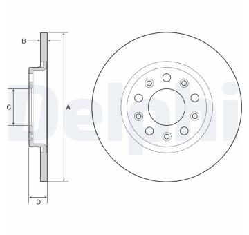 Brzdový kotouč DELPHI BG4960C