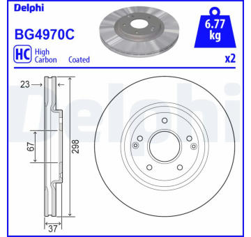 Brzdový kotouč DELPHI BG4970C