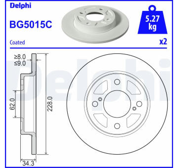 Brzdový kotouč DELPHI BG5015C