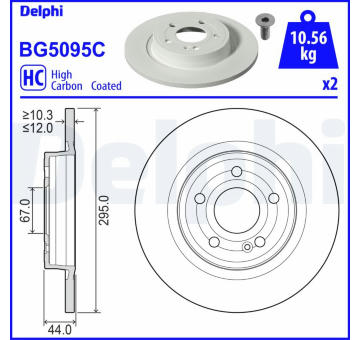 Brzdový kotouč DELPHI BG5095C