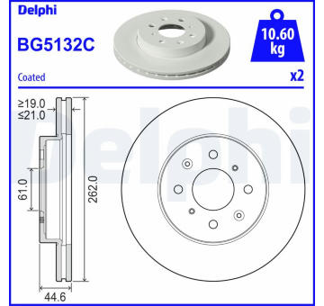 Brzdový kotouč DELPHI BG5132C