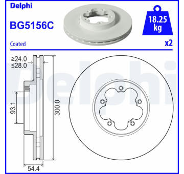 Brzdový kotouč DELPHI BG5156C