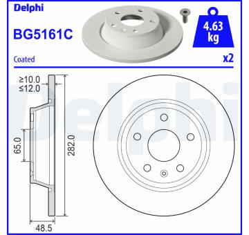 Brzdový kotouč DELPHI BG5161C