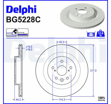 Brzdový kotouč DELPHI BG5228C