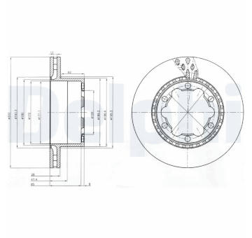 Brzdový kotouč DELPHI BG9015