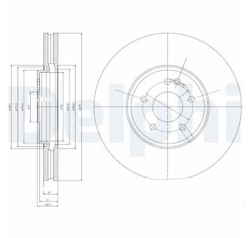 Brzdový kotouč DELPHI BG9020