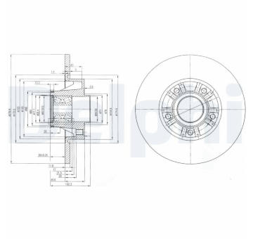 Brzdový kotouč DELPHI BG9031RS