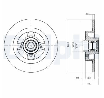 Brzdový kotouč DELPHI BG9032RS