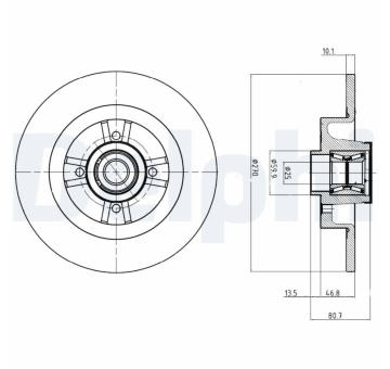 Brzdový kotouč DELPHI BG9032RSC