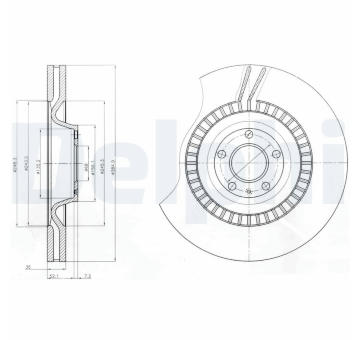 Brzdový kotouč DELPHI BG9070C