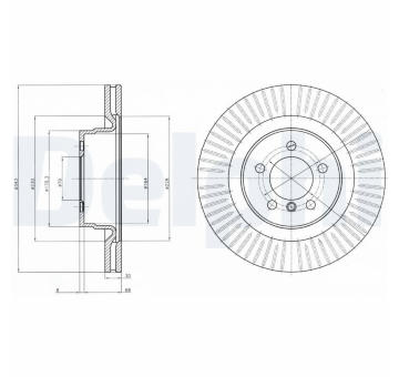 Brzdový kotouč DELPHI BG9081C