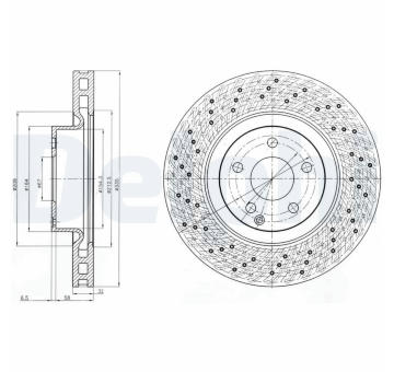Brzdový kotouč DELPHI BG9093C
