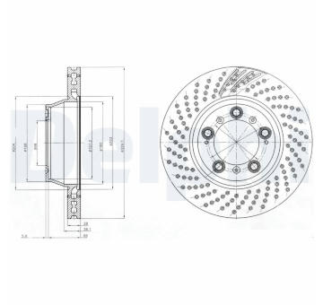 Brzdový kotouč DELPHI BG9096C