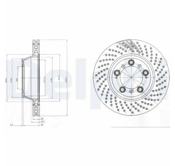 Brzdový kotouč DELPHI BG9097C
