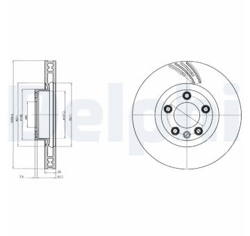 Brzdový kotouč DELPHI BG9101C