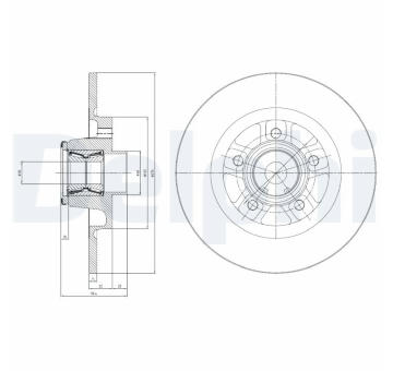 Brzdový kotouč DELPHI BG9113RSC