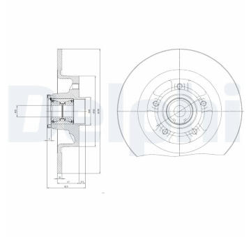 Brzdový kotouč DELPHI BG9115RSC