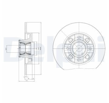 Brzdový kotouč DELPHI BG9116RSC