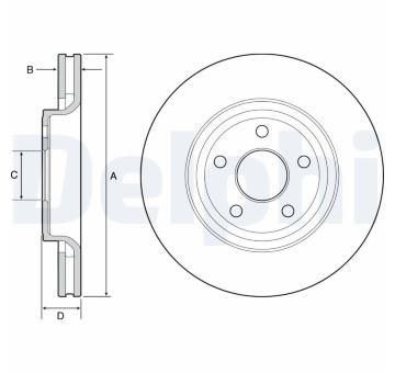 Brzdový kotouč DELPHI BG9121C