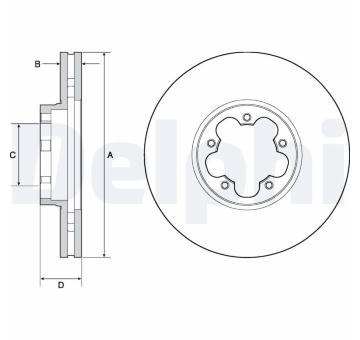 Brzdový kotouč DELPHI BG9142C