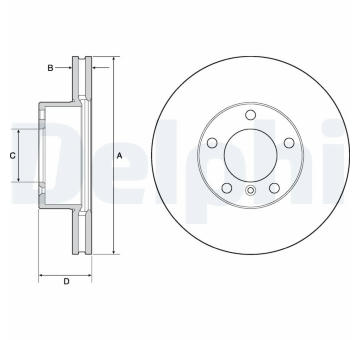 Brzdový kotouč DELPHI BG9145C