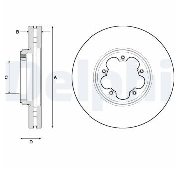 Brzdový kotúč DELPHI BG9150